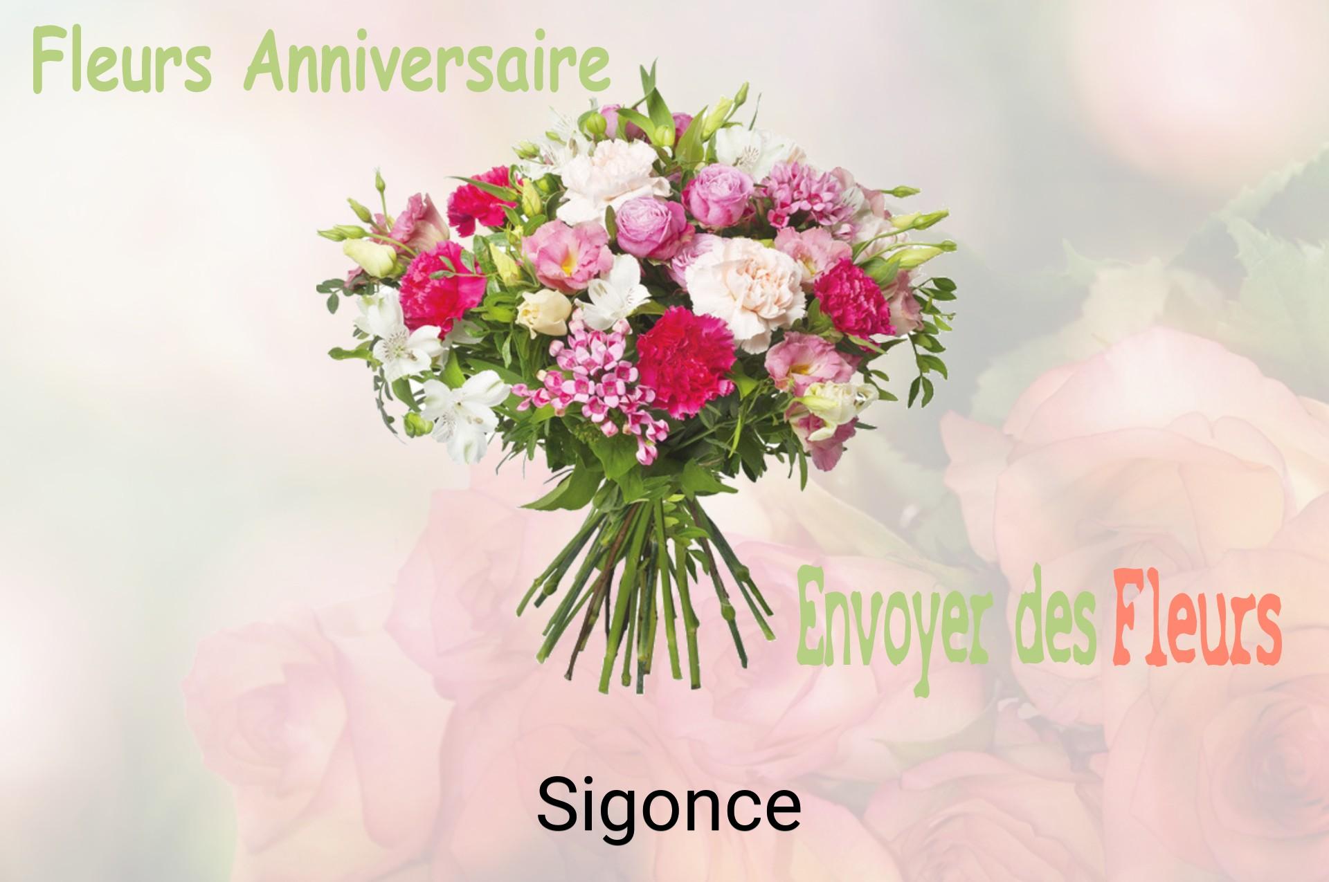 Bouquet de fleurs d’anniversaire livré à Sigonce