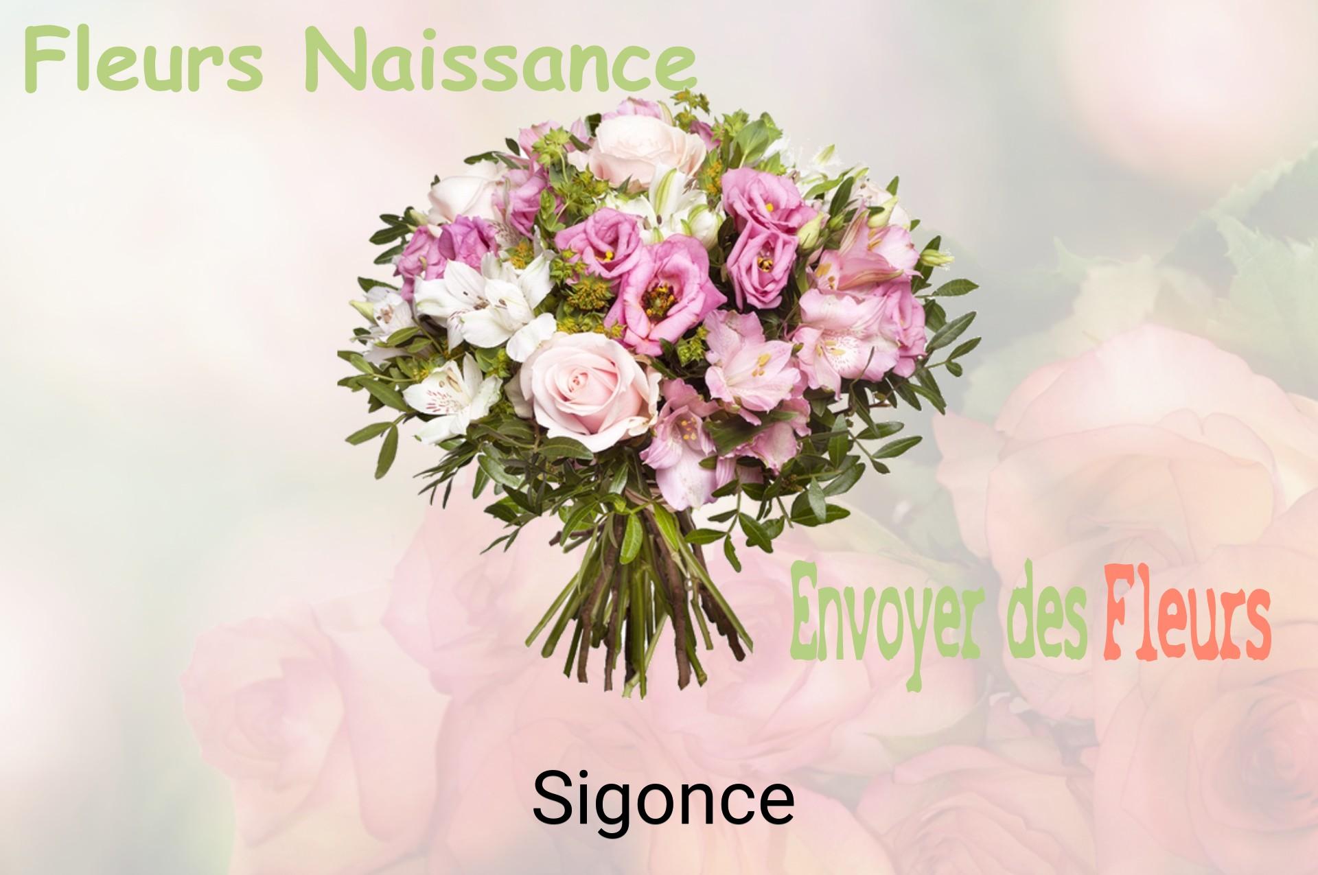 Bouquet de fleurs de naissance livré à Sigonce